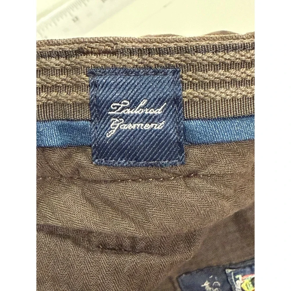 Mason's Torino Slim Fit Chino Pants Mens 50 Dark Brown Cotton Blend Trousers